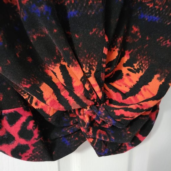 Linea Domani animal print top with knotted hem XL NWOT - Picture 3 of 4